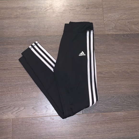 Adidas Black Athletic Leggings - Picture 1 of 5